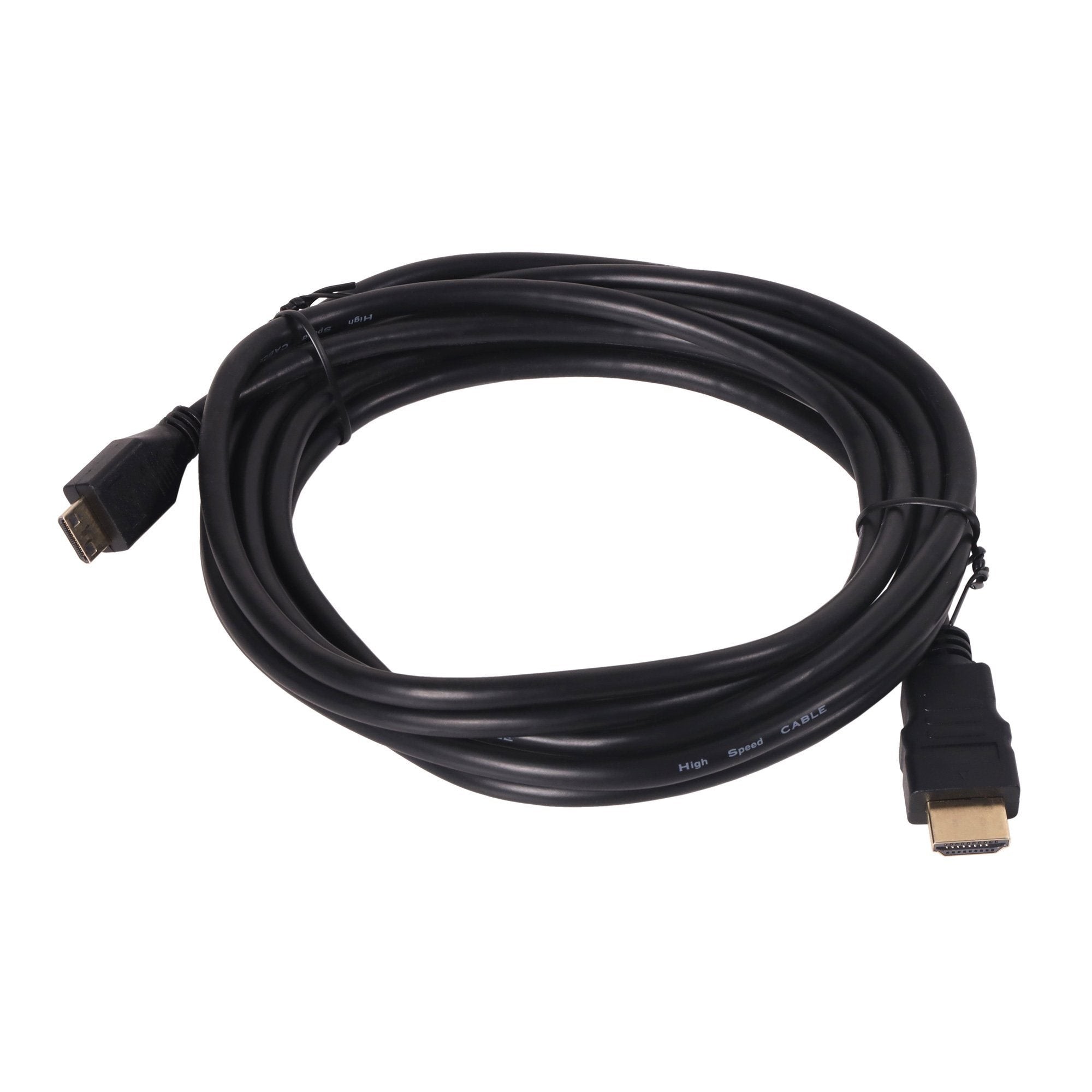 10 ft HDMI Cable - 4K 30AWG Mini-HDMI (Type C) to HDMI (Type A)