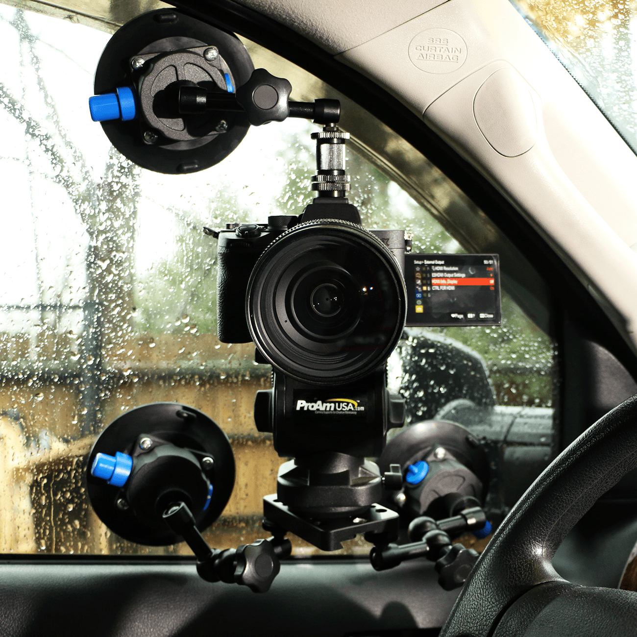 3 Articulating Arm Suction Cup Vehicle Mount for DSLR & Mirrorless