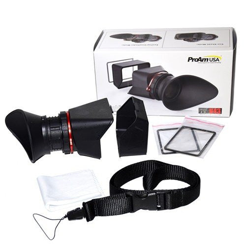ProAm USA DSLR Magnetic Multipurpose LCD Viewfinder & Sunshade Hood for 3" Screens - PRODUCTS