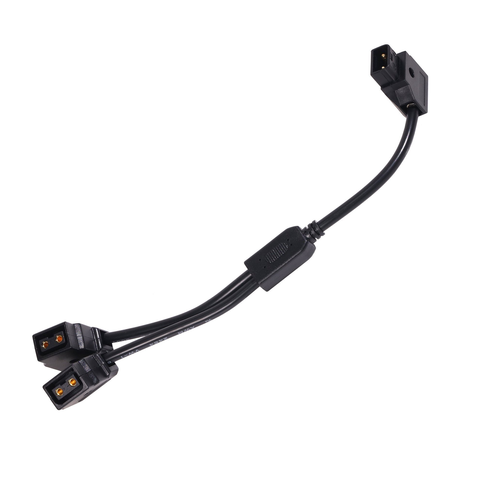 D-Tap Male to 2 DTap Female Multi Hub Splitter Power Tap Cable for V-Mount Batteries