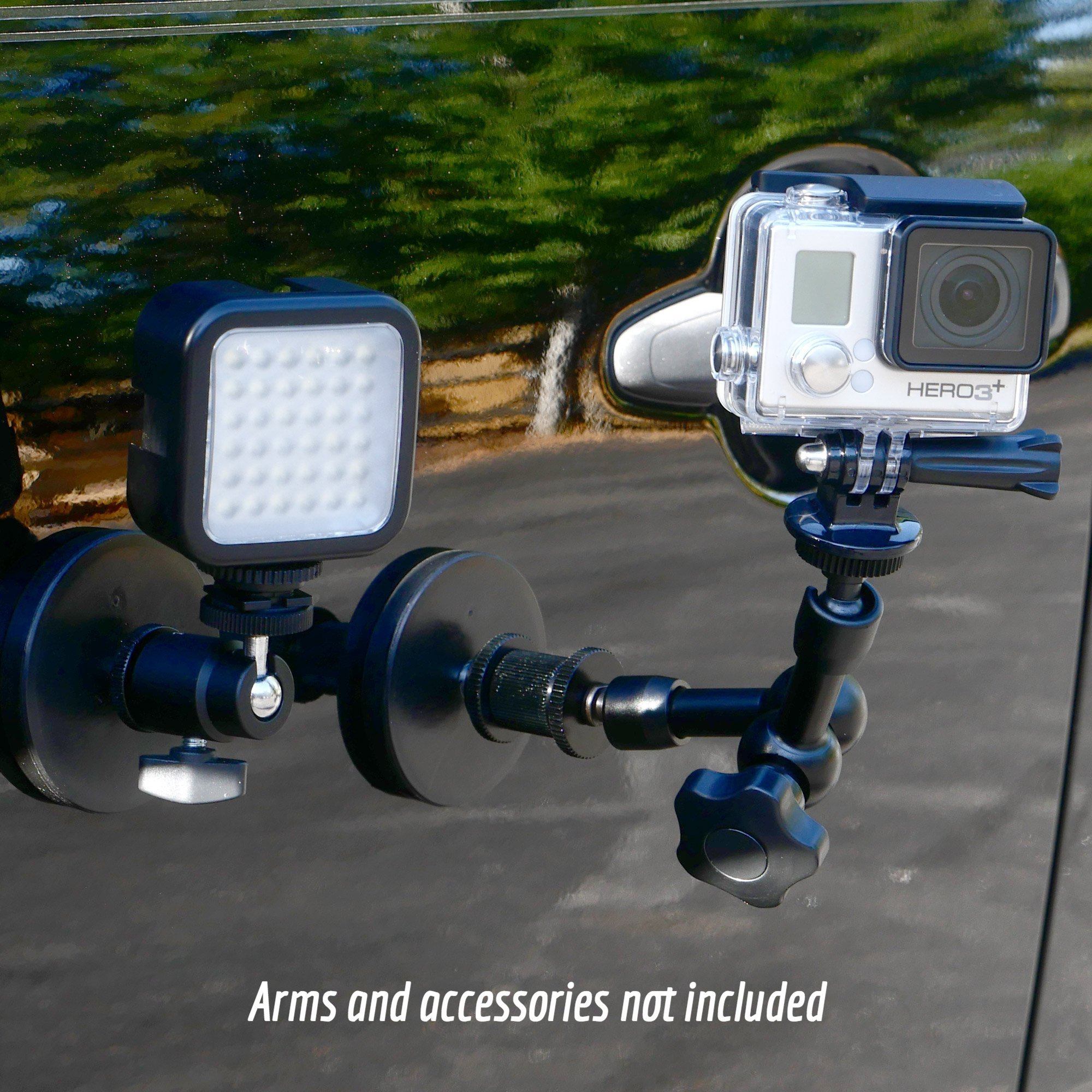 Rubber Coated Filmmaking Vehicle Magnet Mount (2 Pack) - 