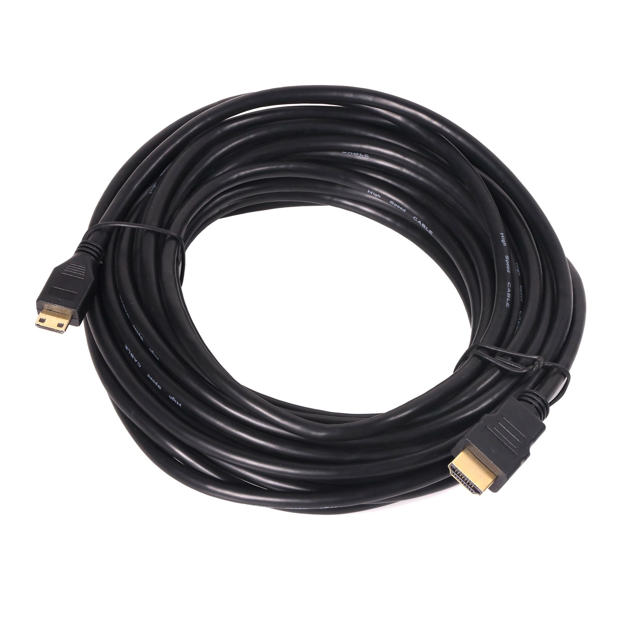 30 ft HDMI Video Cable - 30AWG Mini-HDMI (Type C) to HDMI (Type A)