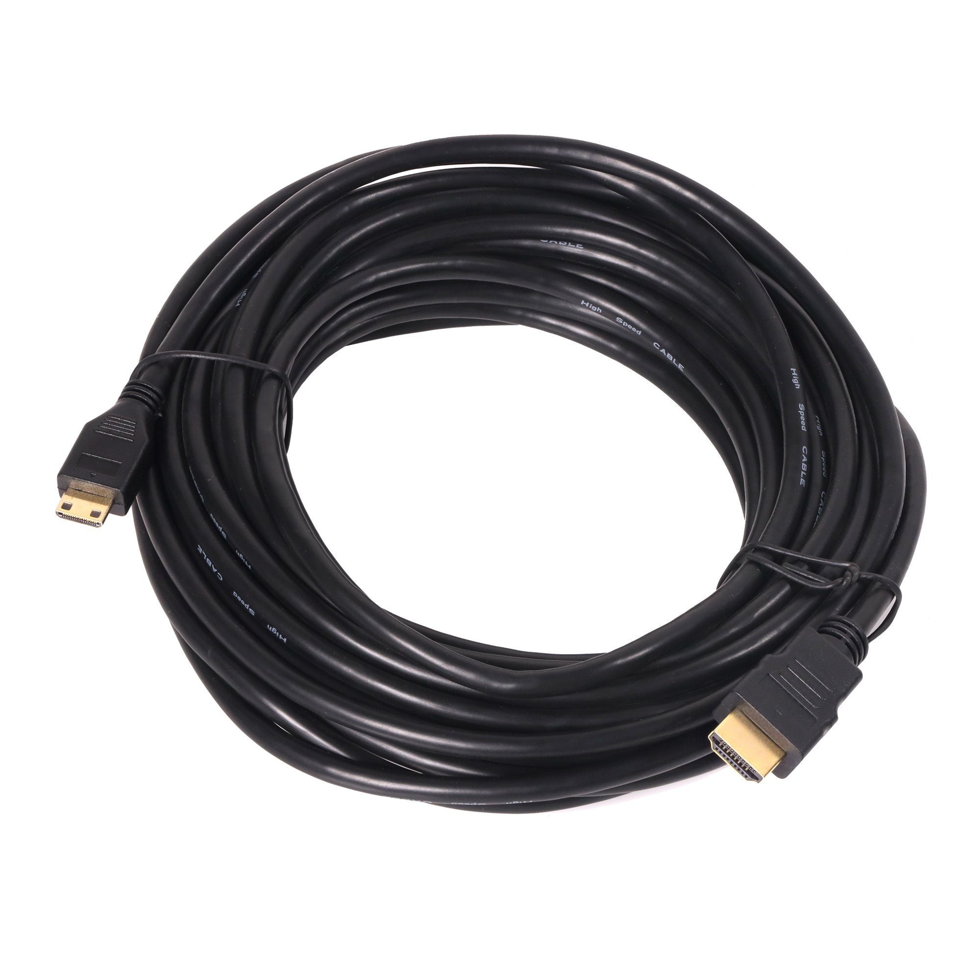 30 ft HDMI Cable - 4K 30AWG Mini-HDMI (Type C) to HDMI (Type A)