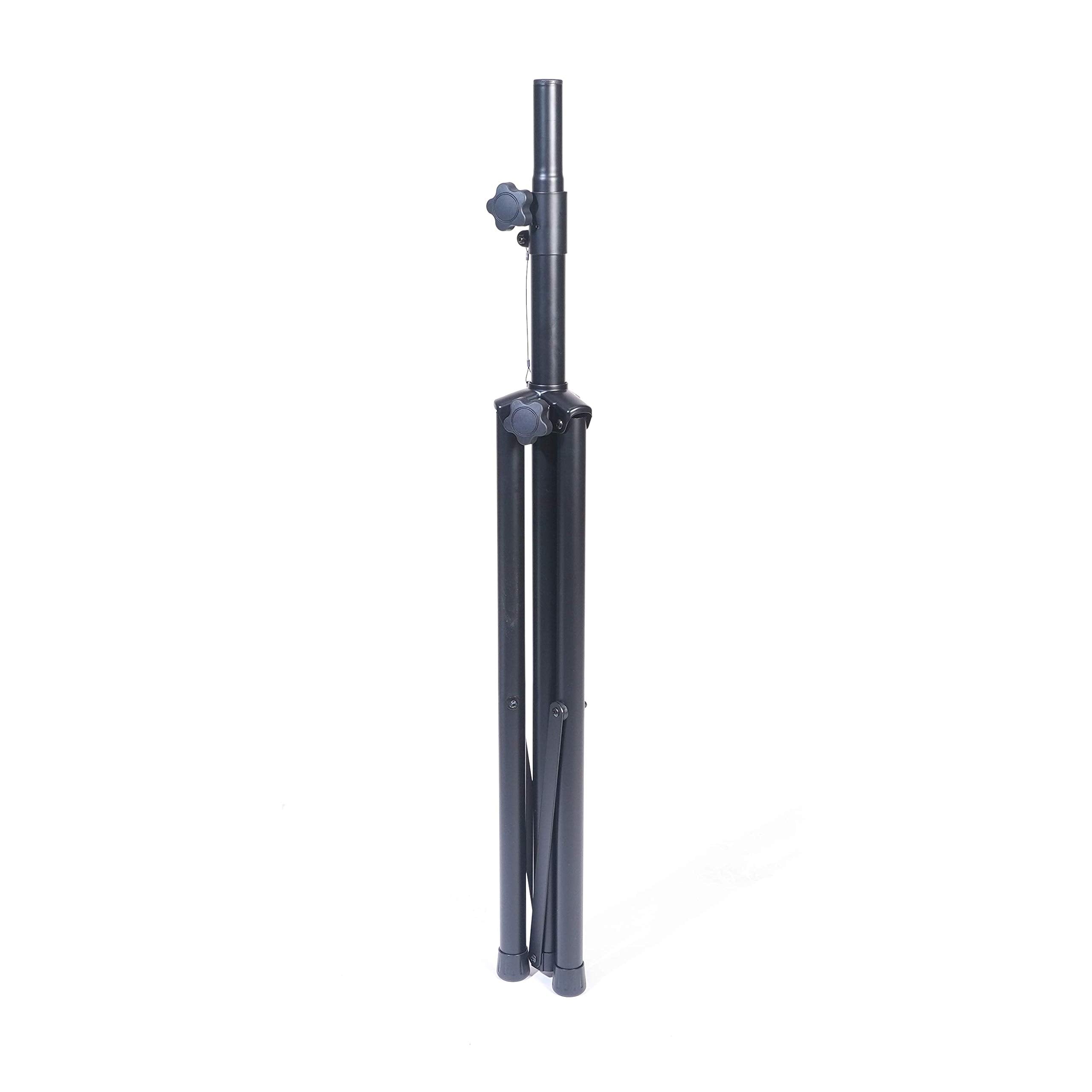 4 PACK of Universal Speaker Stands 6.65 ft • Adjustable Height from 46 in to 80 in • Rated at 150 pounds