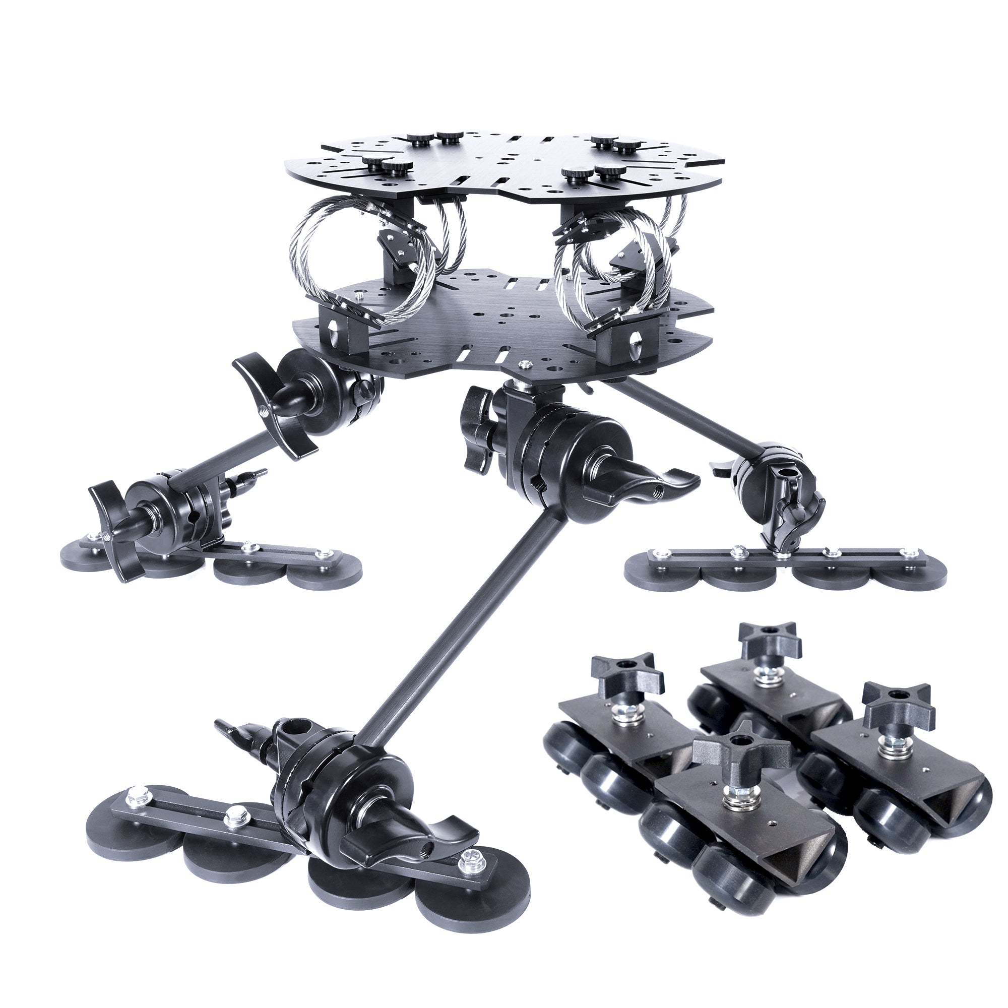 Modus Camera Mounting System V - 2 Platforms with Wire Sets, 3 Magnet Arms and 4 Wheel Sets